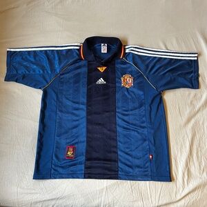Spain 1999/2000 Away Authentic Adidas Soccer Futbol Jersey Size XL Vintage Kit